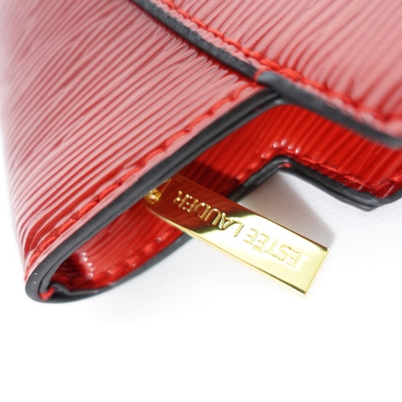 | Estée Lauder | Fire Cracker Red Cosmetic Makeup Travel Hand Bag Case Clutch - Picture 4 of 9